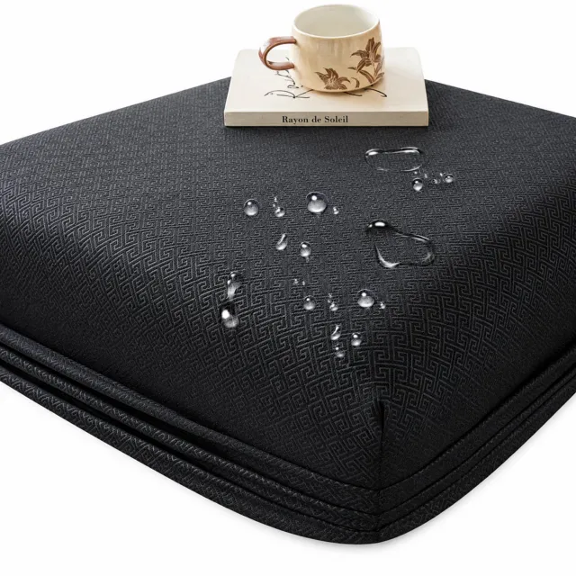 SWGOTA Waterdicht effen hoeslaken van geborstelde stof 198 x 203 cm met 2 kussenslopen Zwart