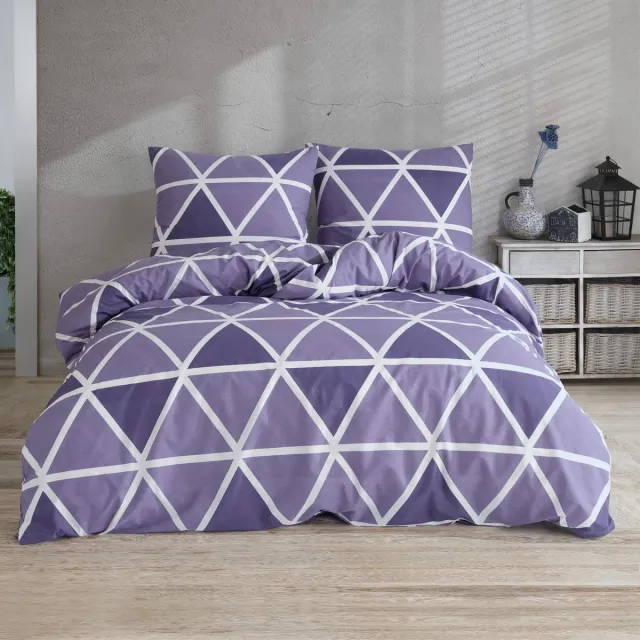 Ibenzoa Beddengoed Set in Luxe Blauw Ontwerp met Hoogwaardige Kwaliteit Katoen