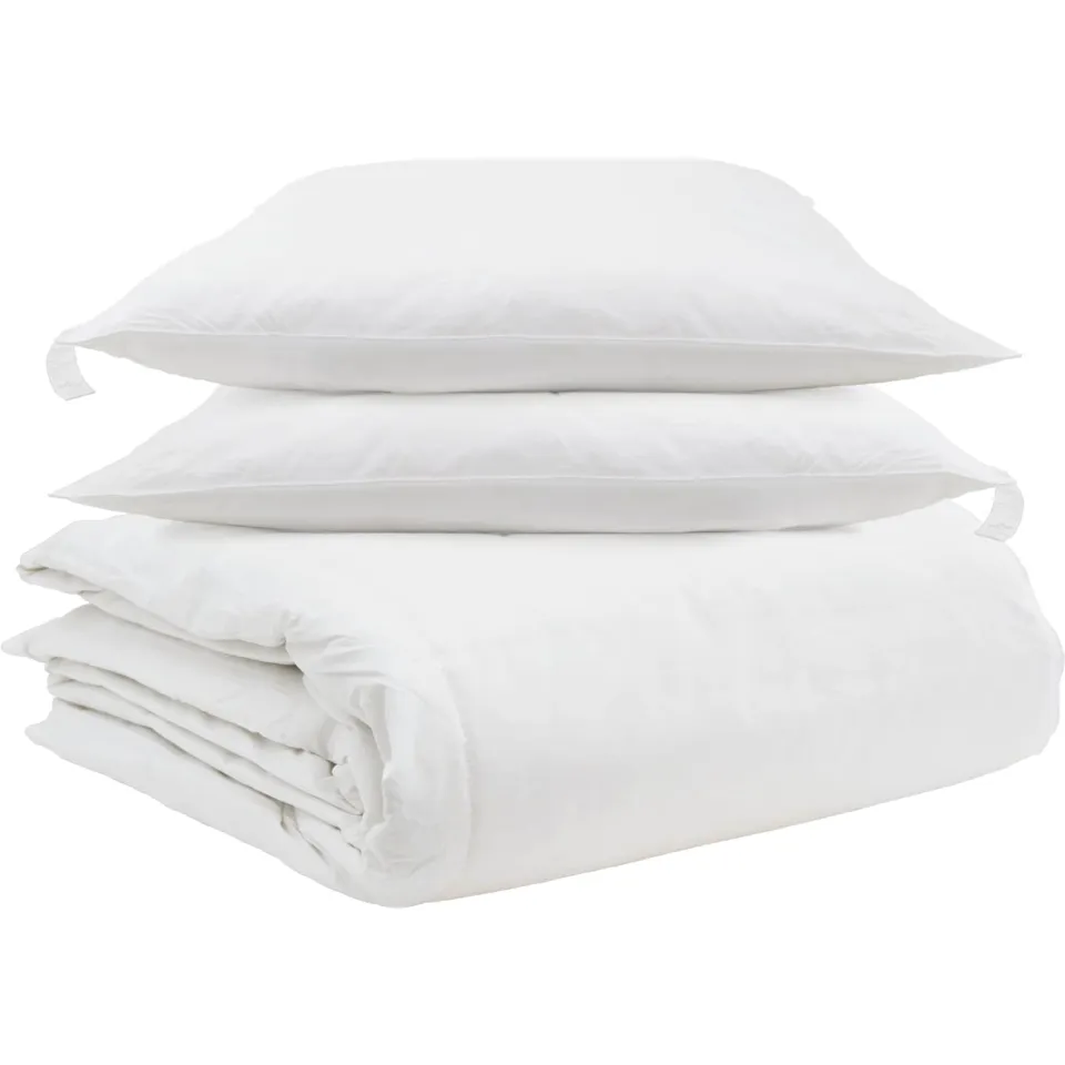 vidaXL Dekbed Set met kussen 3 st Wit Donsveertjes, foto 3