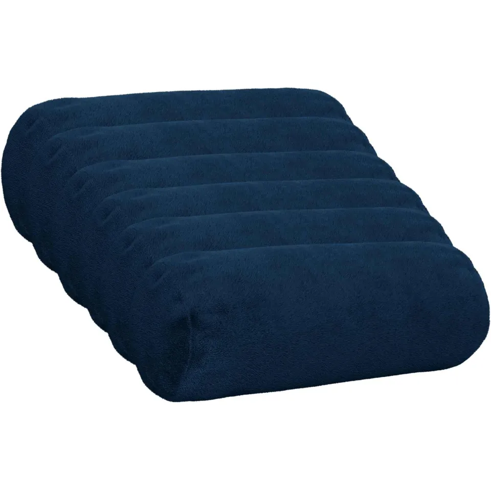 vidaXL Kussensloop 6 st HEERLEN Marineblauw Dia. 15 x 40 cm Flanel, foto 3