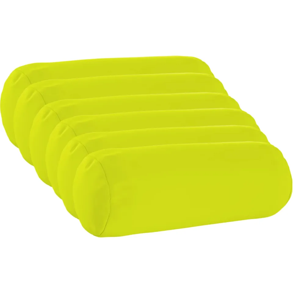 vidaXL Kussensloop 6 st HEERLEN Helder groen Dia. 15 x 40 cm Polyester