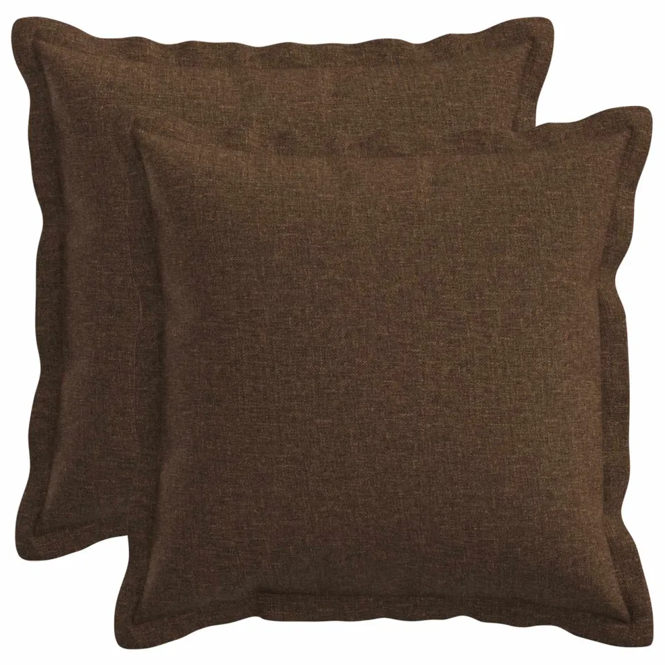 vidaXL Kussensloop 2 st HOUTEN Bruin 30 x 30 cm Faux Linnen