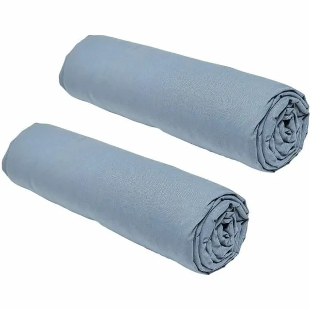 Today Set van 2 teday essentiële vloeken - 160 x 200 cm - 2 personen - 100% katoen - denim Overig