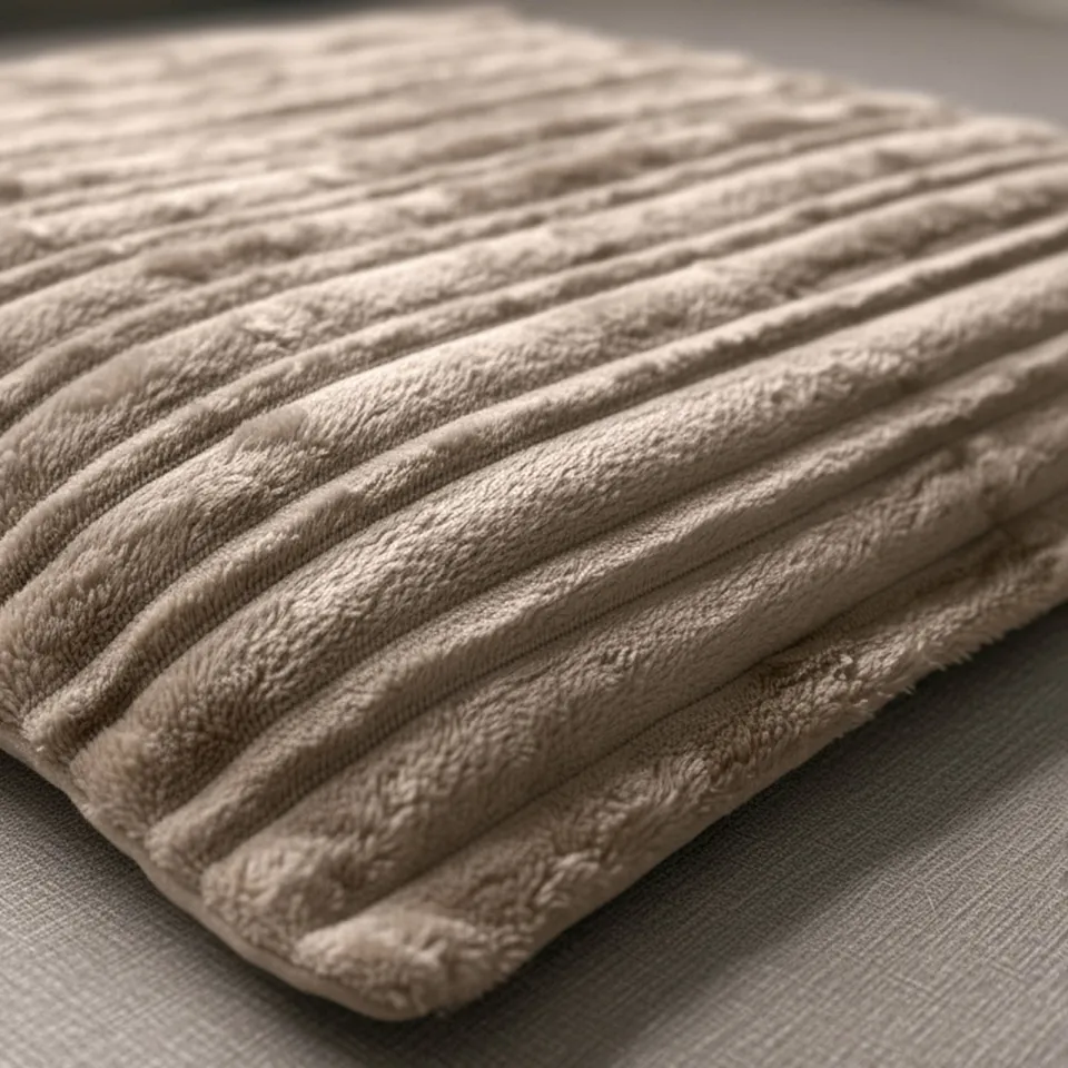W rib fleece dekbed zonder overtrek - zand, foto 6