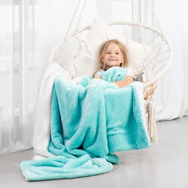 AmeliaHome Turquoise Plaid Bank 130x180 cm - Zacht & Decoratief