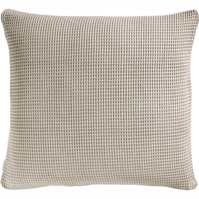 Heckettlane Kussensloop Wafel - Kussenhoes van 80x80 cm - 1 stuk - 100% Katoen - Grijs