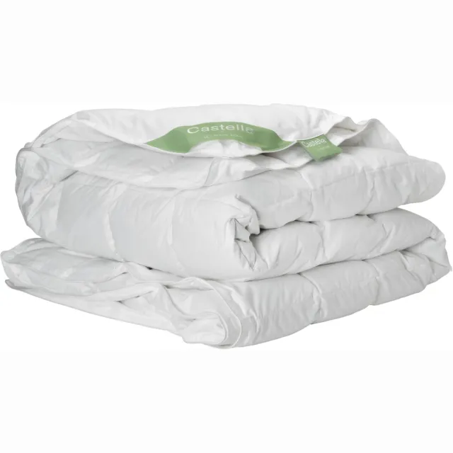 Castella Sirius 4 Seizoenen Dekbed | 240x200 cm - 90% Eendendons Lits-jumeaux Dekbed - Zomerdekbed & Winterdekbed - Anti-Huisstofmijt - Ventilerend & Absorberend Wit