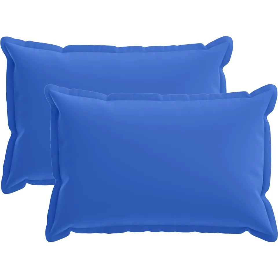 vidaXL Kussensloop 2 st HOUTEN Koninklijk Blauw 50 x 70 cm Polyester, foto 3