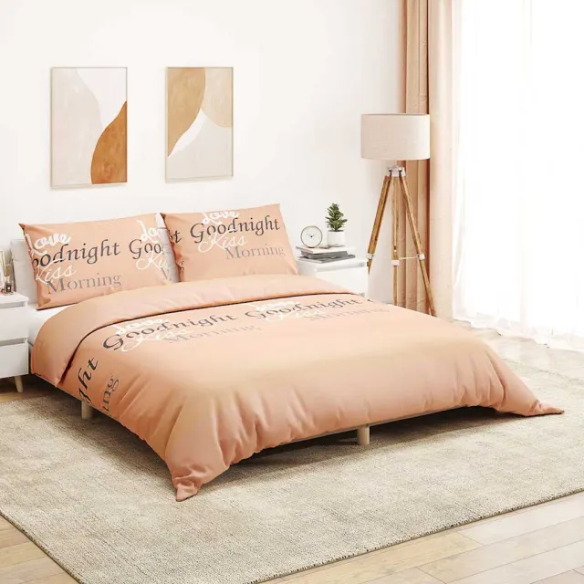 vidaXL Dekbedovertrekset 240x220 cm katoen roze, foto 2