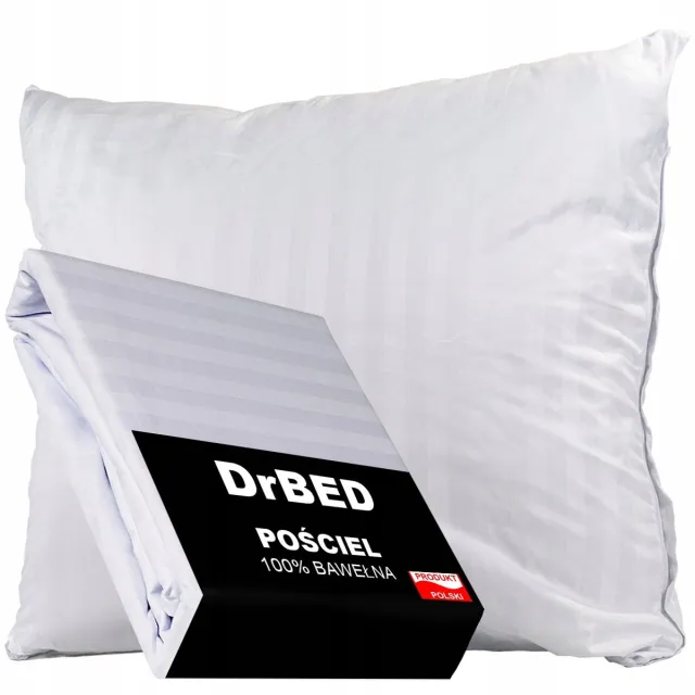 DrBED Serie - Hotel Dekbedovertrek - 160x200 - Adamaszek - Wit
