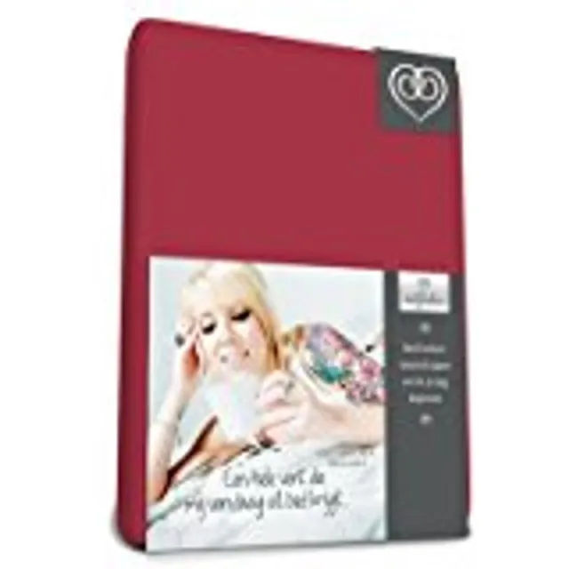Bed-Fashion Jersey Hoeslaken - 140 x 210 cm - Warm Rood