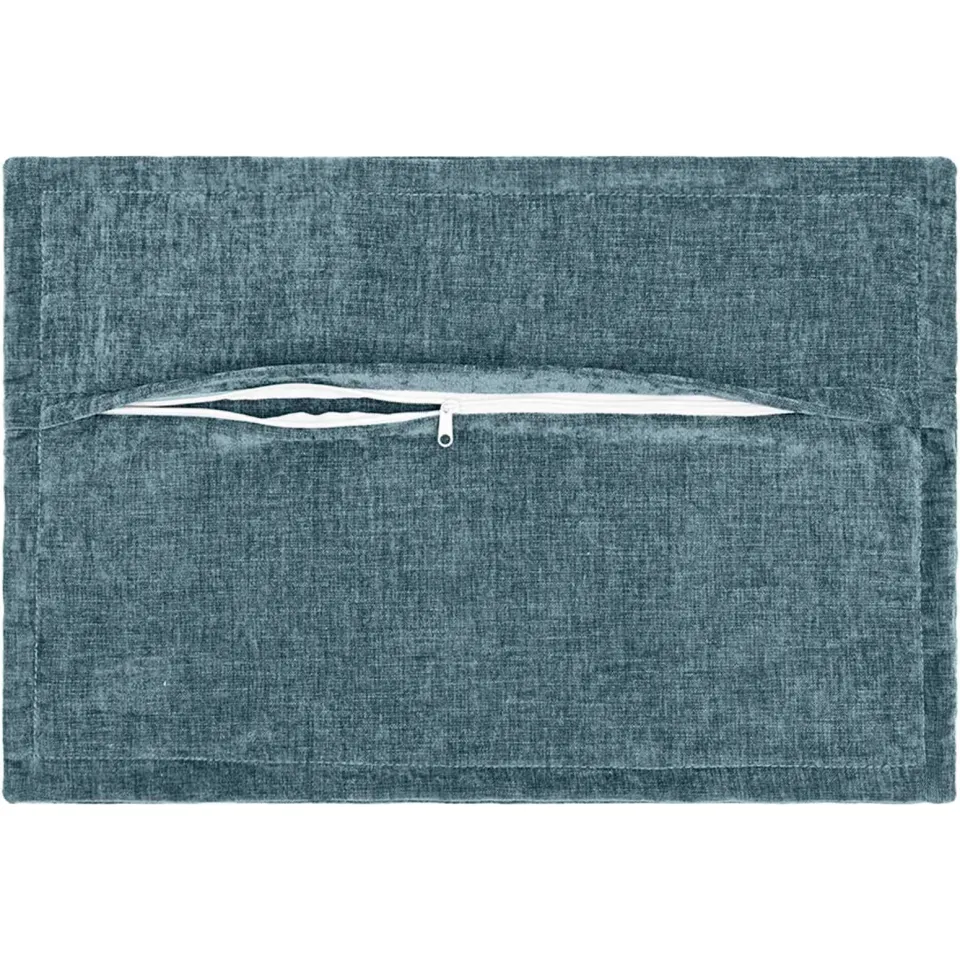 vidaXL Kussensloop 6 st HOUTEN Blauw 30 x 50 cm Chenille Stof, foto 4