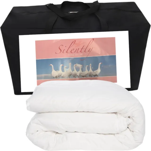 Silently Ganzen Dons- 4 seizoenen Dekbed -140x200 cm Wit