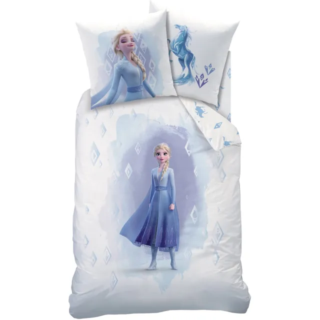 Disney Frozen Dekbedovertrek Element - 140 x 200 + 63 x 63 cm - Katoen Wit