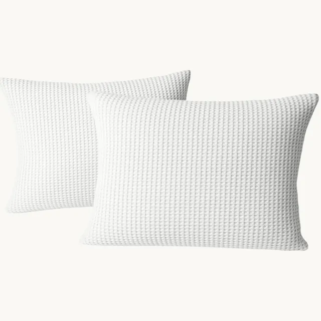 Y-not® Y-NOT Kussenslopen Set - Waffle White - 60x70 cm - 2-pack - Zachte Kussenhoezen voor Comfortabele Nachtrust