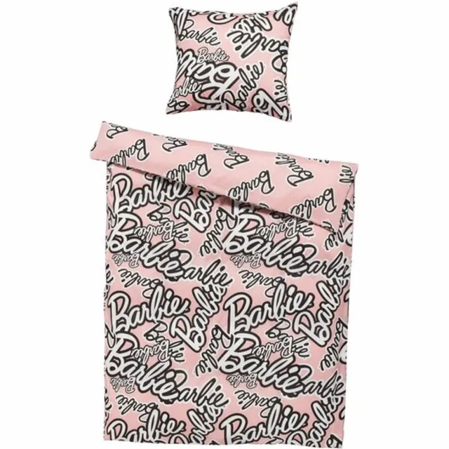 Barbie Dubbelzijdig Dekbedovertrek - . 70% Polyester 30% Katoen. roze