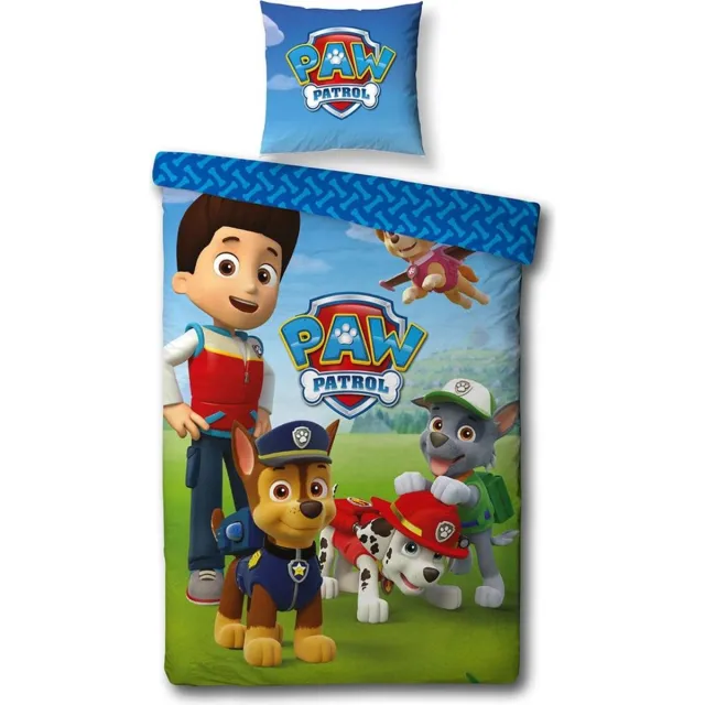 PAW Patrol dekbedovertrek Outside 140 x 200 cm - 63 x 63 cm - Polyester Multicolor