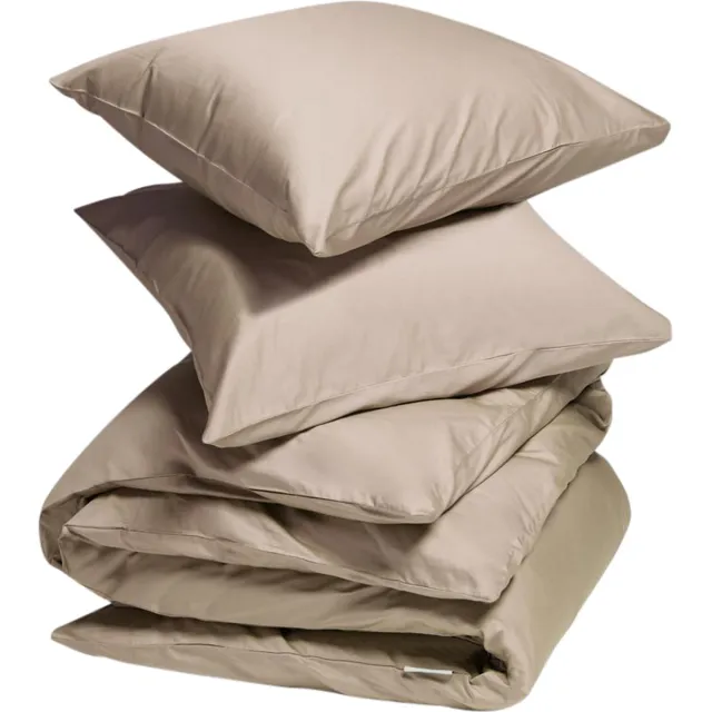 Yumeko dekbedovertrek katoensatijn warm taupe 240x220 + 2/60x70 - Bio, eco & fairtrade