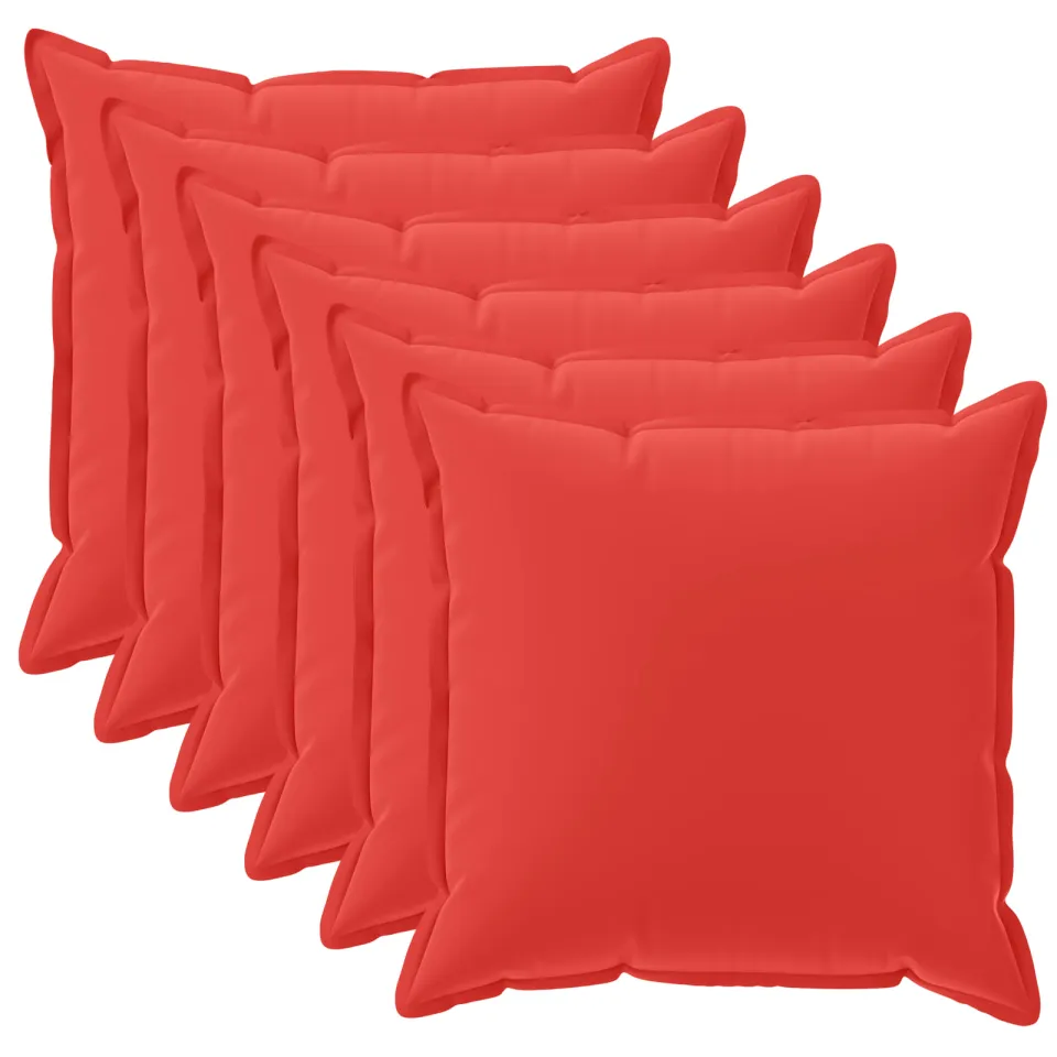 vidaXL Kussensloop 6 st HOUTEN Rood 45 x 45 cm Polyester, foto 3