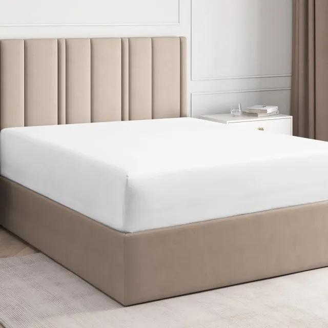 CGK Linens Hoeslaken , 100% katoen, laken , voor matrassen tot 30 cm 12 inch hoogte, premium beddengoed van 400 draaddichtheid katoen, dekbedovertrek, kleur wit