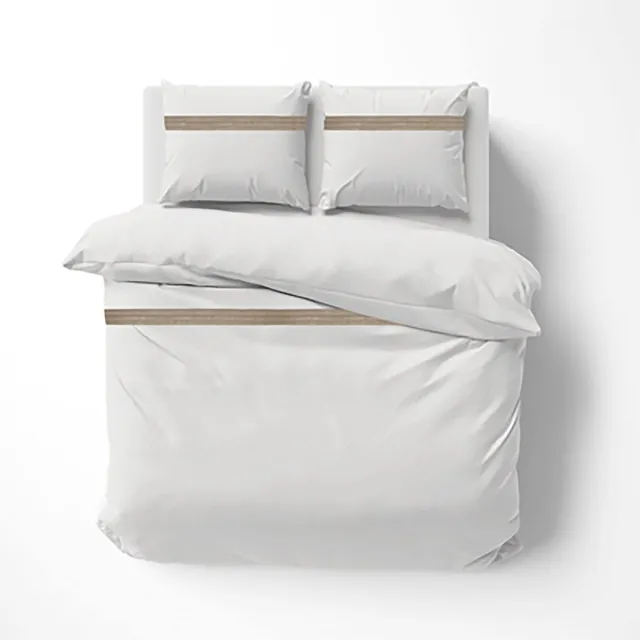 KGS Promolinge 100% katoenen 3-delige beddengoedset – Dekbedovertrek + kussenslopen 63x63cm – Laly Wit