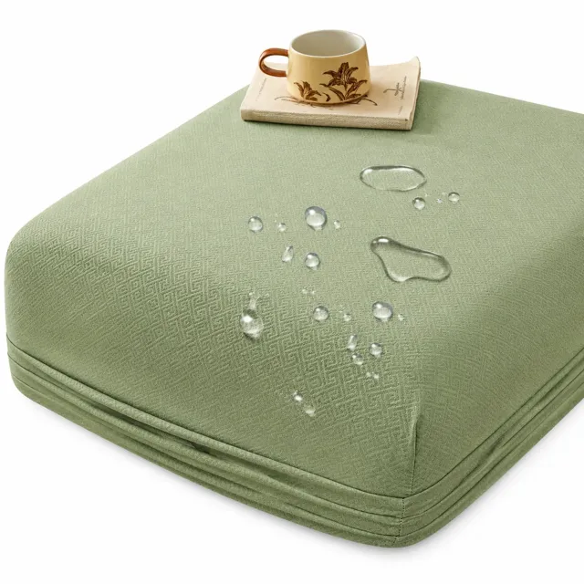 SWGOTA Waterdichte hoeslakenset 137 x 190 cm, 3-delig, matchagroen, geborstelde stof, met 2 kussenslopen