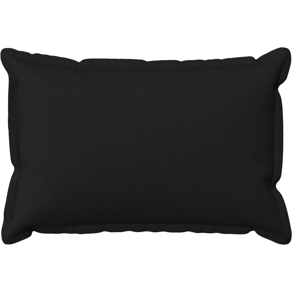 vidaXL Kussensloop 2 st HOUTEN Zwart 50 x 80 cm Faux Linnen
