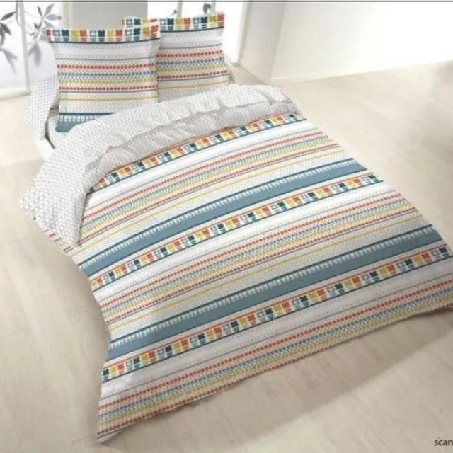 Better Nights 2- persoons dekbedovertrek katoen Scandi 240x220 met 2 kussenslopen 65x65 multi