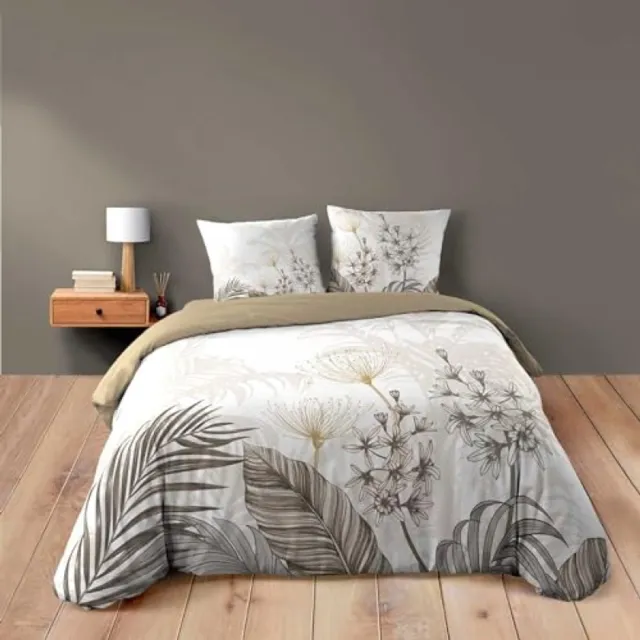 Nazik Living 3-delige set dekbedovertrek 260x240 cm + 2 kussenslopen 63x63 cm, 100% katoen, meerkleurig