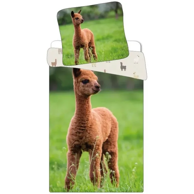 Sweet Home dekbedovertrek Llama 100 x 135 cm - 40 x 60 cm - katoen Multi