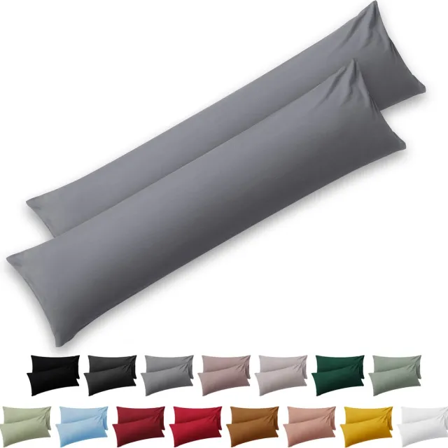 Blumtal Kussensloop Microvezel Kussenhoes 45 x 185 cm - Grijs - Set van 2