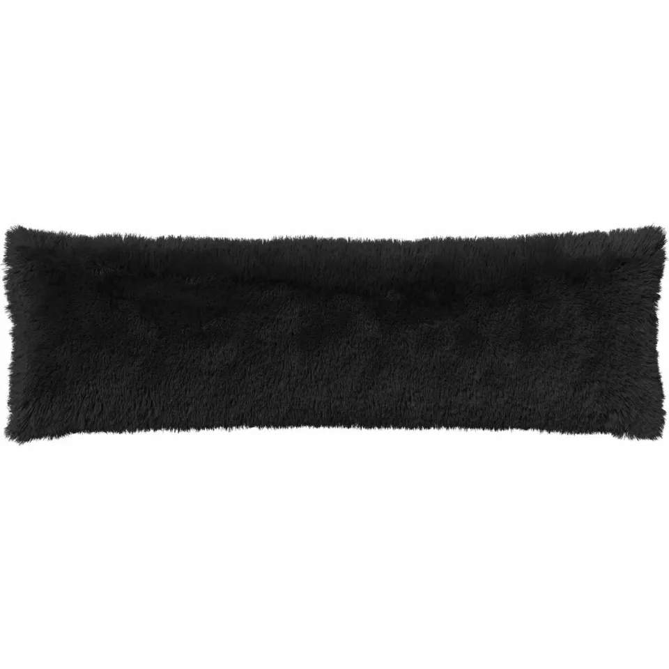 vidaXL Kussensloop 2 st HEERLEN Zwart 40 x 145 cm PV Fleece, foto 2