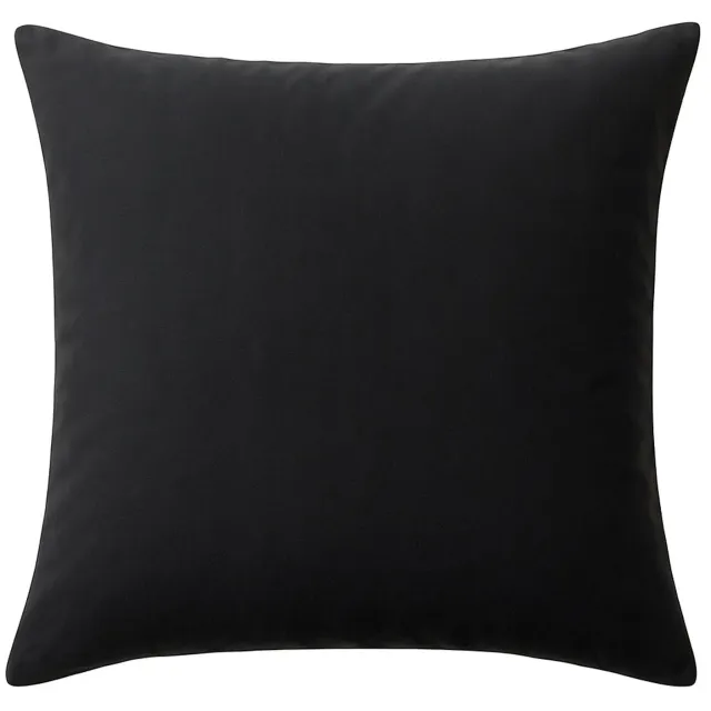 Fitizzio Zwarte katoenen kussensloop 40x40 cm met rits - comfortabel en duurzaam