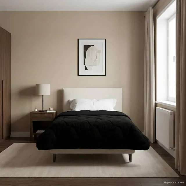 vidaXL Zomer Dekbed 155 x 220 cm Zomer Zwart Ademend