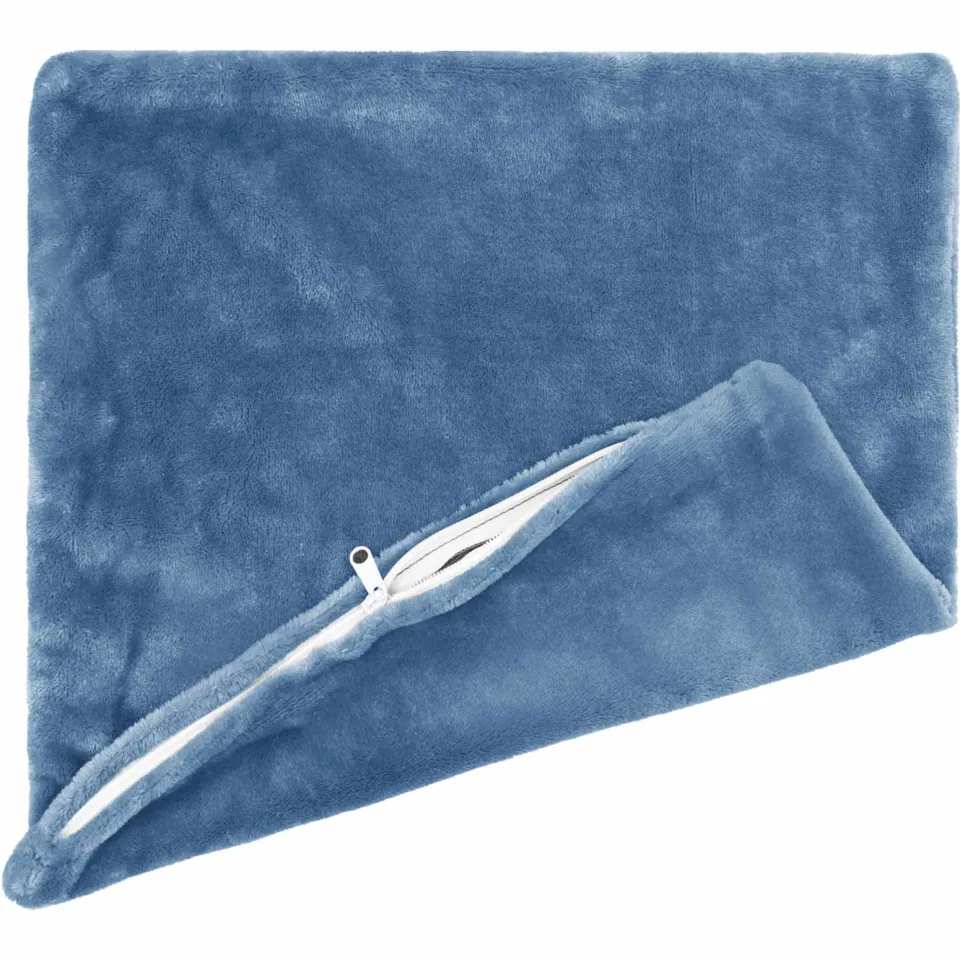 vidaXL Kussensloop 2 st HEERLEN Lichtblauw 65 x 65 cm Flanel blauw, foto 4