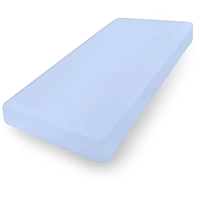 Matex Premium Serie - Jersey Hoeslaken - 90x190/200 cm - Lichtblauw