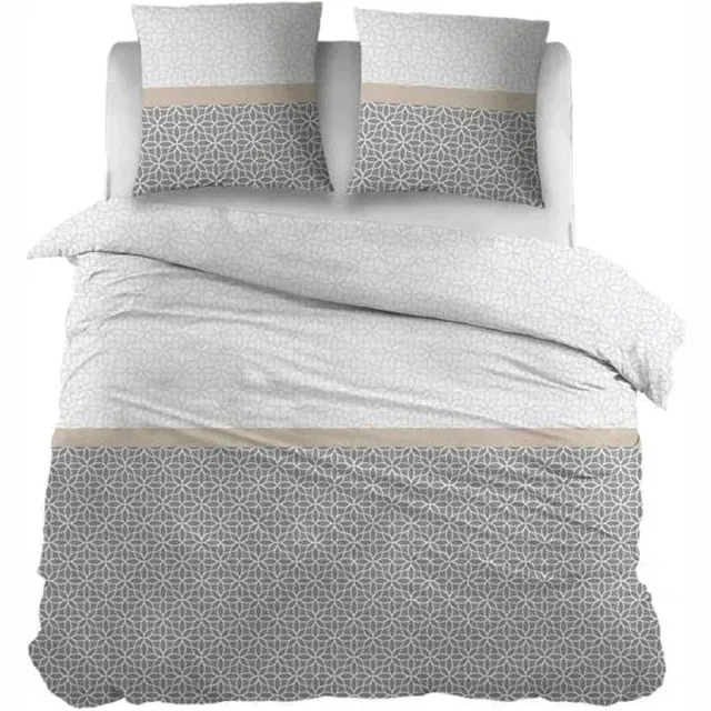 Sleepnight Dekbedovertrek - Grey Taupe Strepen Flanel - B 140 x L 200 cm/B 140 x L 220 cm - 003652-B 140 x L