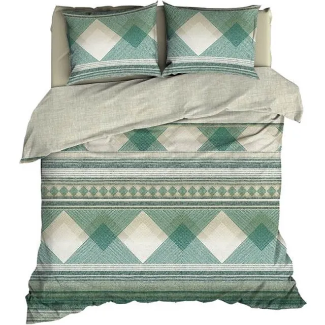 Satin D Or Satin d'Or Courban Dekbedovertrek - Tweepersoons - 2-persoons (200x200/220 cm + 2 slopen) - Saliegroen