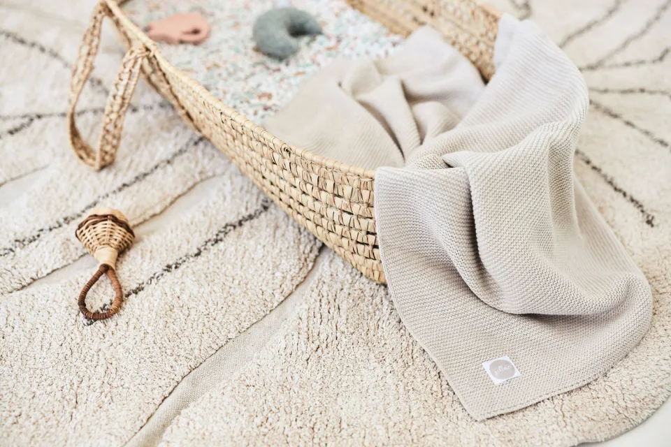 Jollein Basic knit wiegdeken nougat beige, foto 3