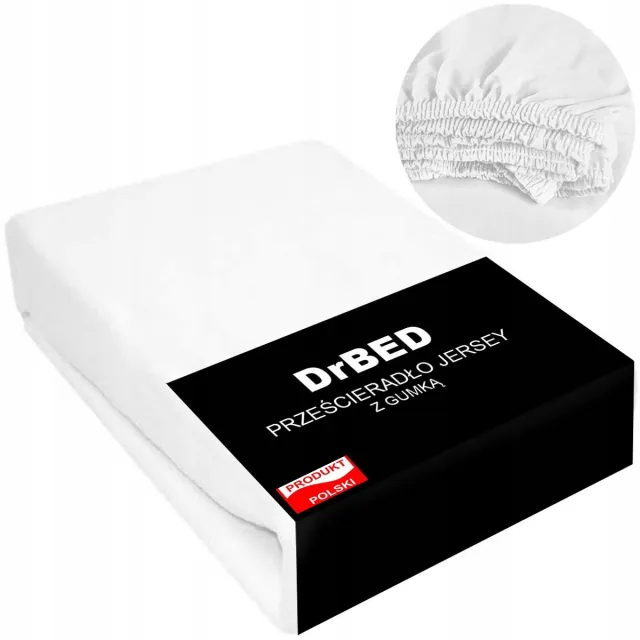 DrBED Hoeslaken - 140x200 cm - Wit - Ademend - Jersey