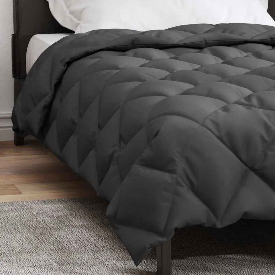 vidaXL Winter Dekbed 155 x 220 cm 450 gsm Microvezel Antraciet, foto 4