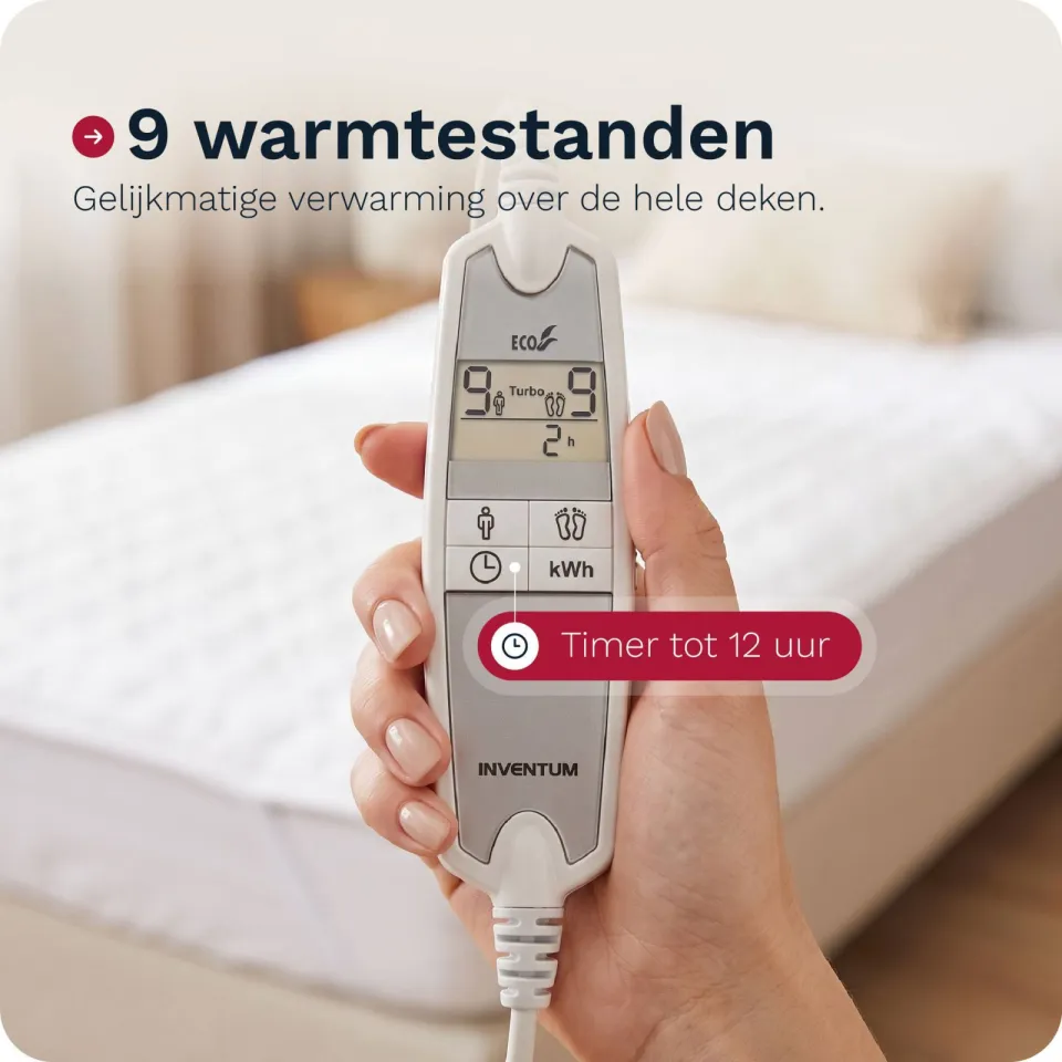 Inventum elektrische onderdeken - HN297V - 160 x 160 cm - wit, foto 6