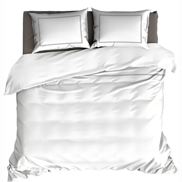 Livello Dekbedovertrek Zigzag White/Anthracite 1 persoons