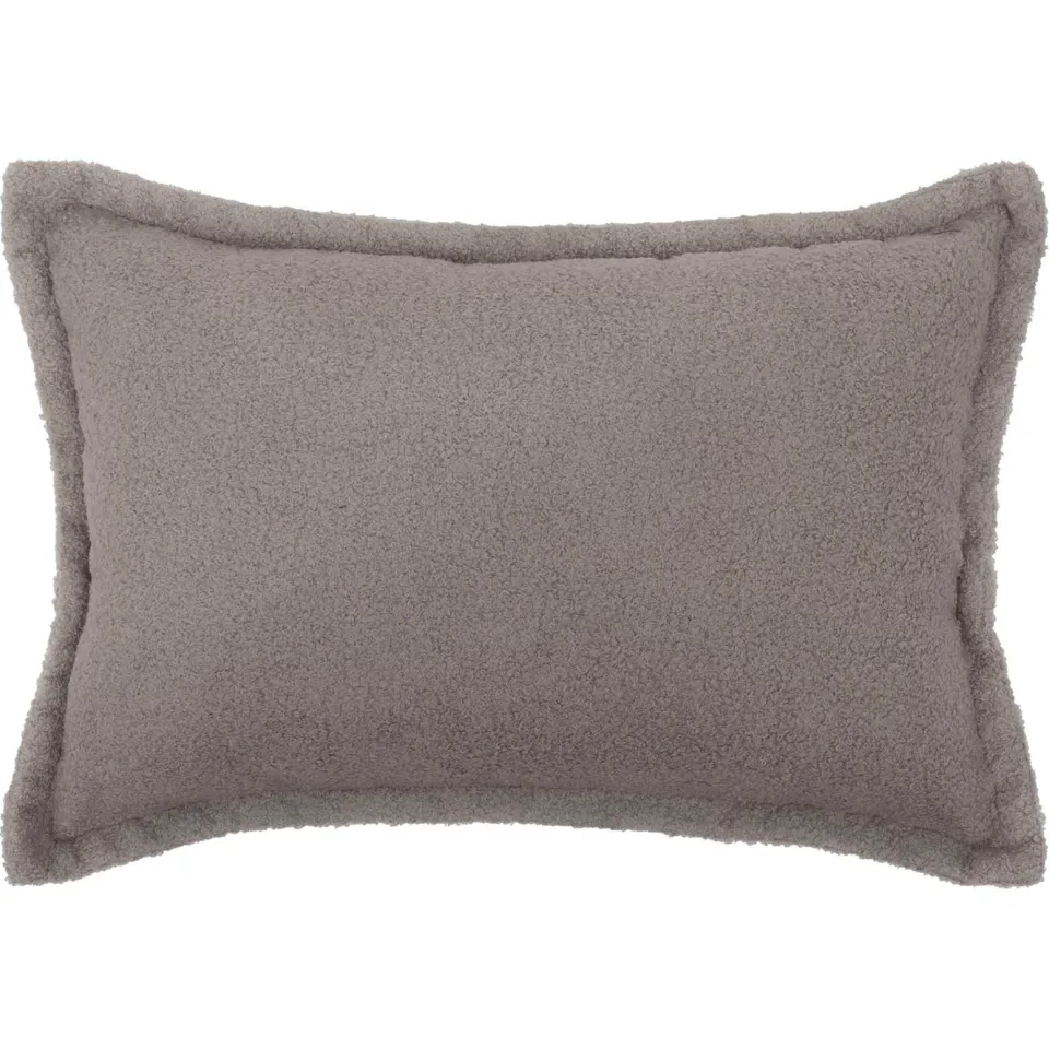 vidaXL Kussensloop 2 st HOUTEN Lichtgrijs 30 x 50 cm Bouclé
