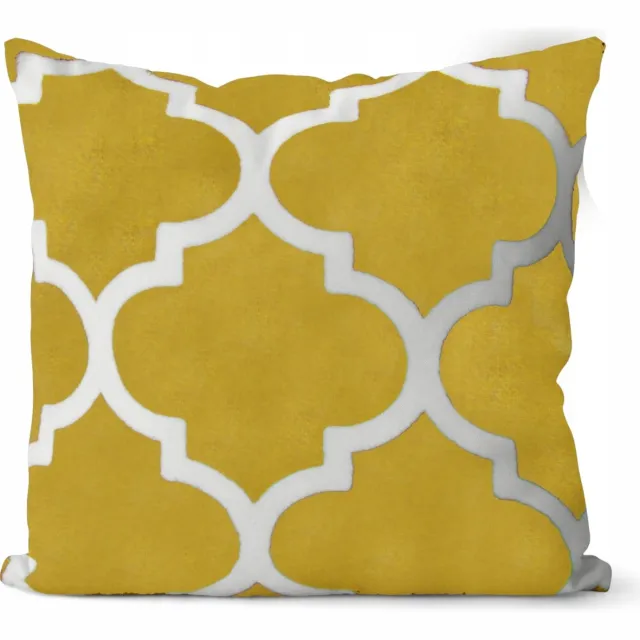 DOMAREX Zachte Microflanel Kussenhoes 40x40cm - Honing & Wit
