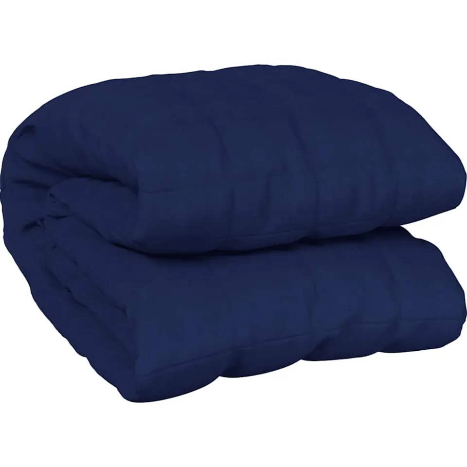 vidaXL Verzwaringsdeken 220x235 cm 11 kg stof blauw