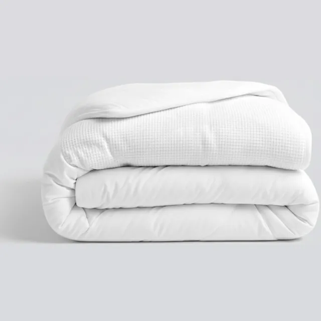 Zydante Dekbed Zonder Overtrek 240x220 cm - Hoesloos Dekbed - Wasbaar DekbedWaffle - Wit