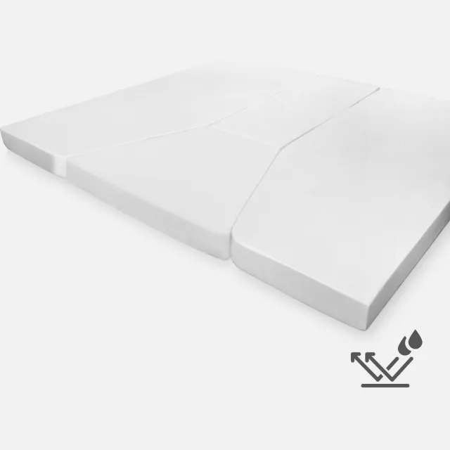 Walra Travel Textiles Matrasbeschermer Waterdicht (4-delig) - Voor Campers en Caravans Wit