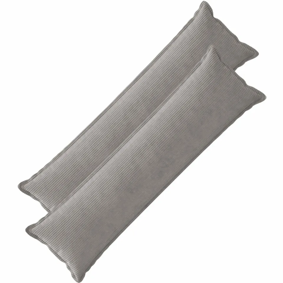 vidaXL Kussensloop 2 st HOUTEN Lichtgrijs 40 x 145 cm corduroy, foto 3