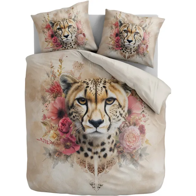 Zydante Dekbedovertrek Set – Dekbedhoes met Print – met 1 Kussensloop - Bohemian Sprint Wit